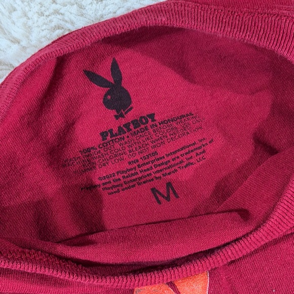 Playboy Red Graphic T-Shirt Sz M - Picture 3 of 4